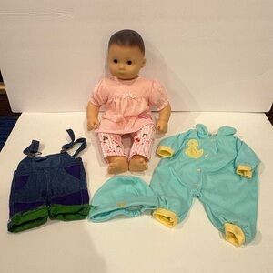2018 American Girl Bitty Baby with Brown Hair with clothing
